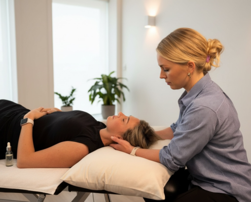 fysiotherapuet aan het werk